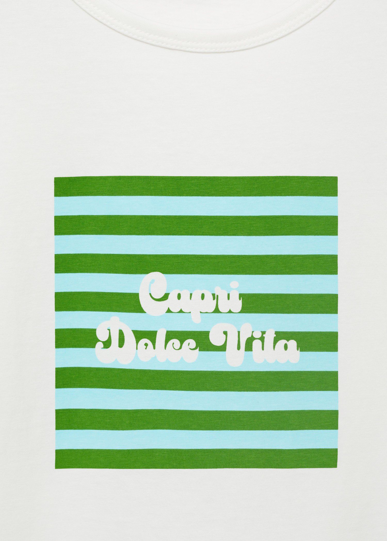 Printed cotton-blend t-shirt