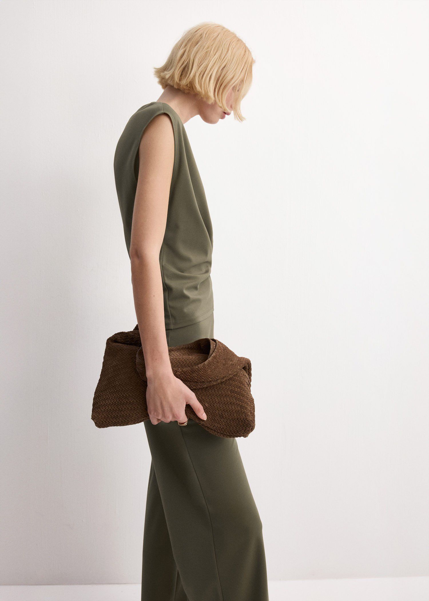 T-shirt with gathered details