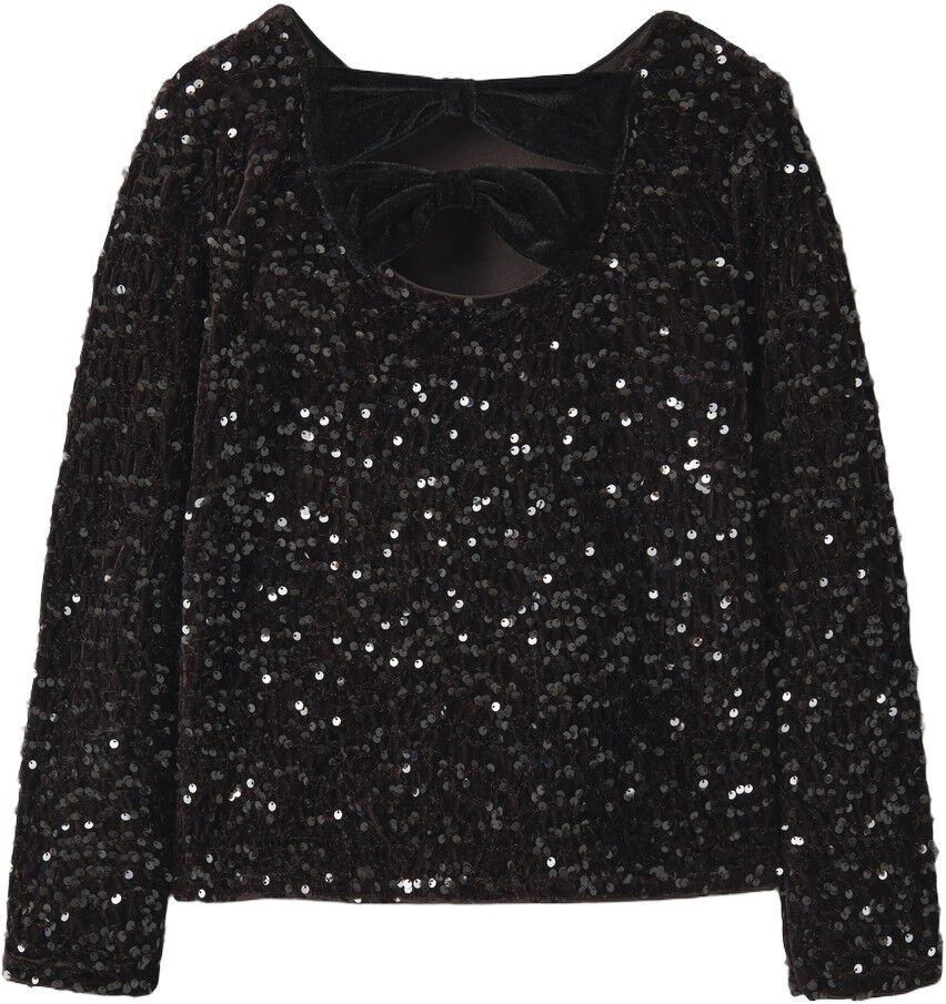 Nkfrusitta Ls Bow Blouse
