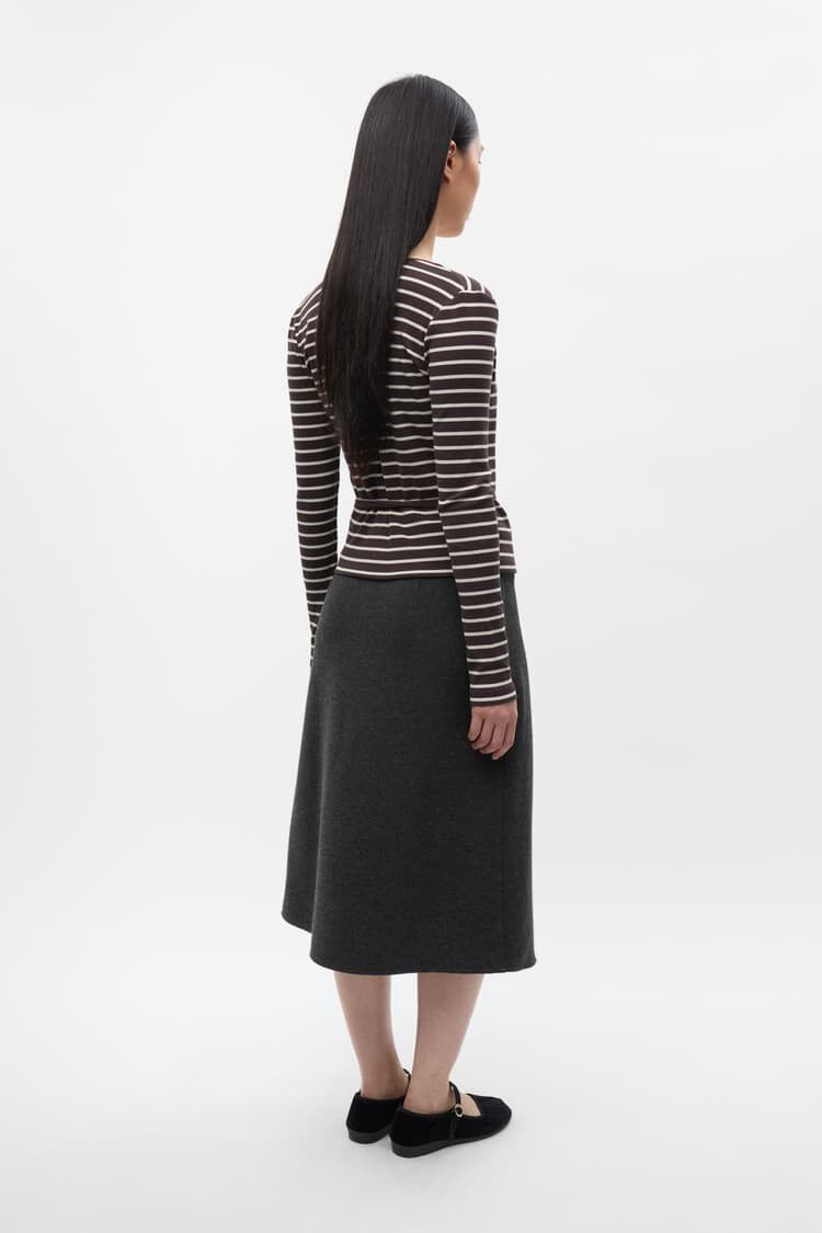 ENALLY LS V-N TEE ST 7262