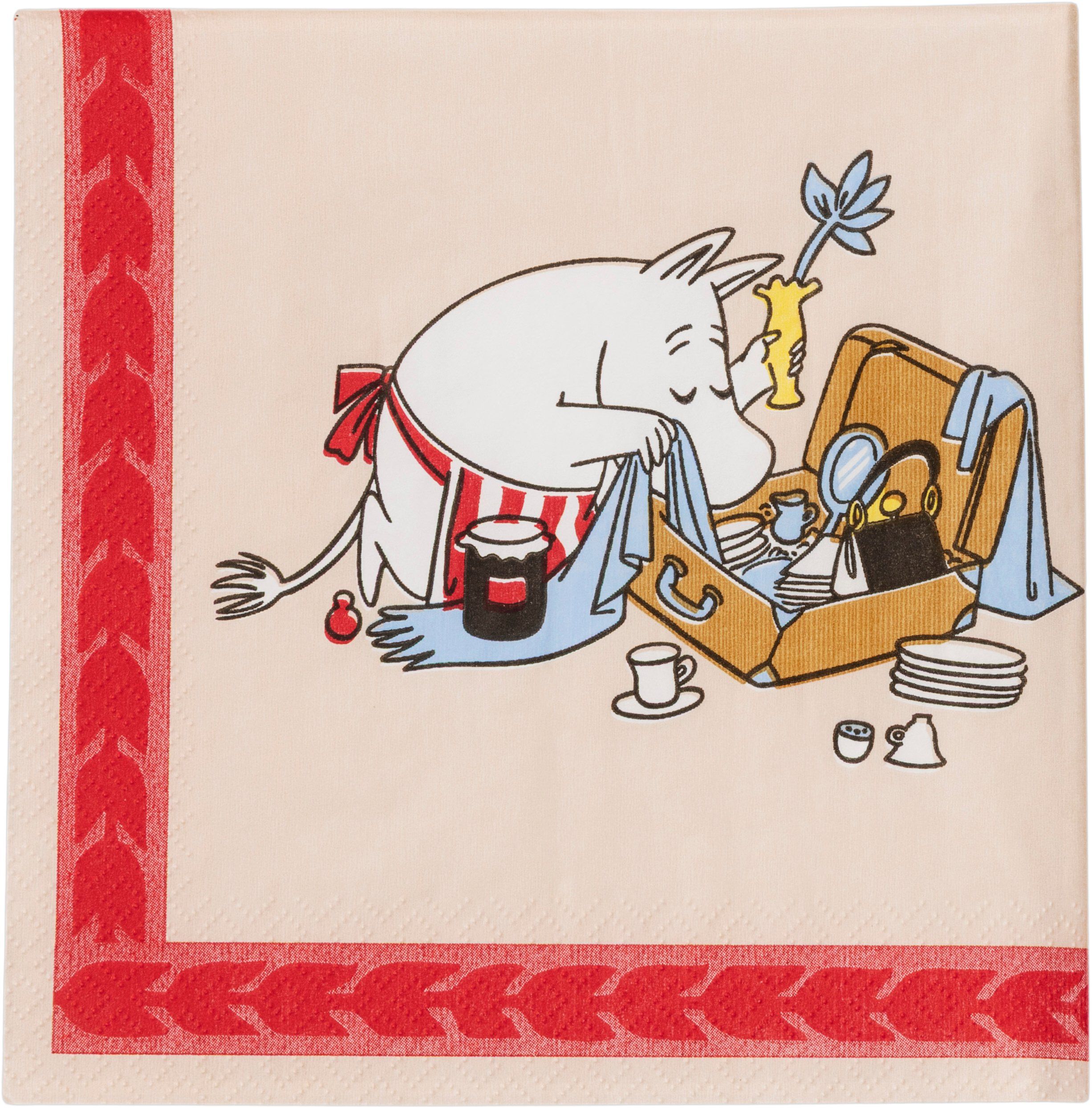 Moomin Arabia papirserviet 33cm Ferieklar