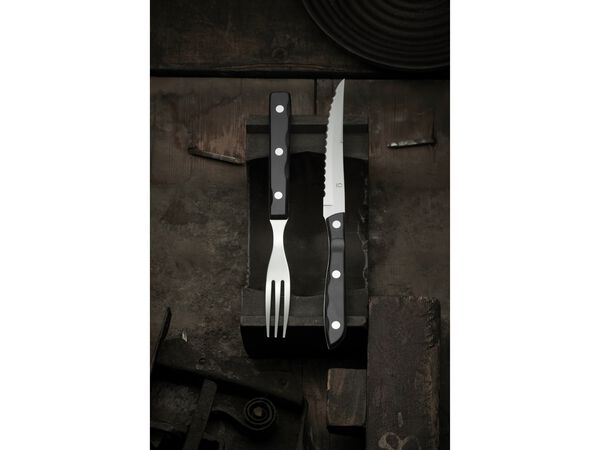 Steakbestick/grillbestick Old Farmer Black 12 delar Svart/St