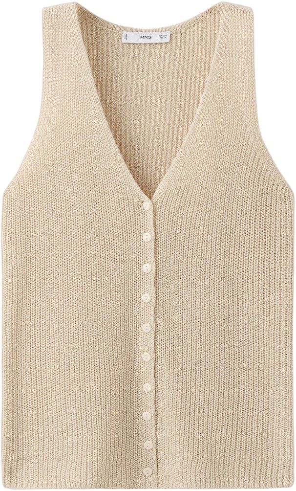 Openwork knitted waistcoat
