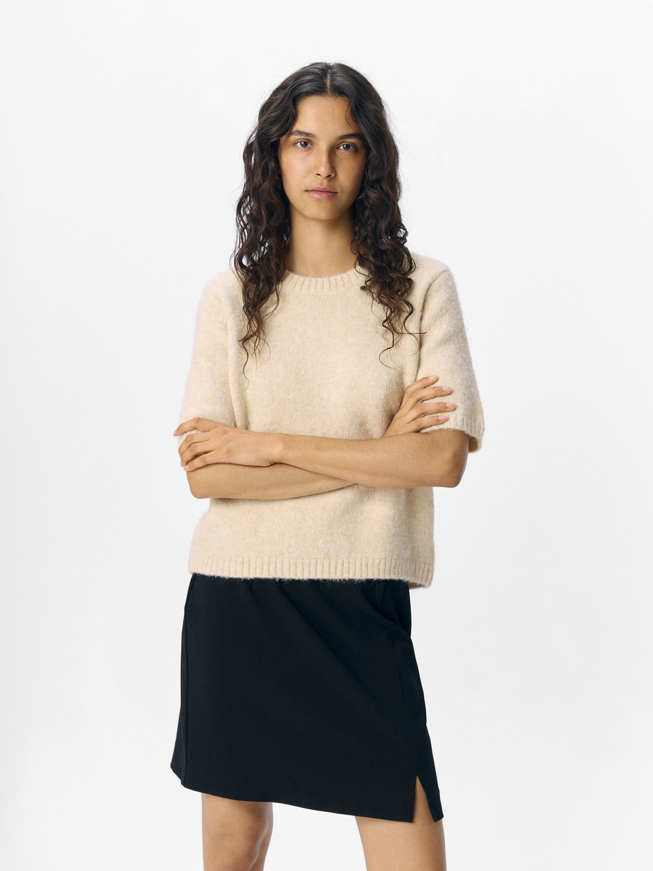 OBJSAGGIA LO S/S KNIT PULLOVER DIV