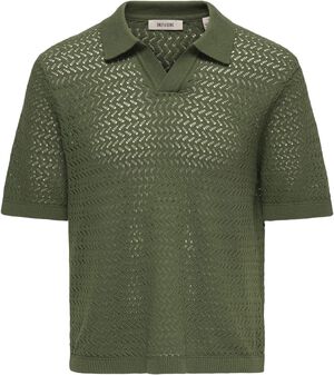 ONSNYLE 5 SS SPLIT POLO KNIT