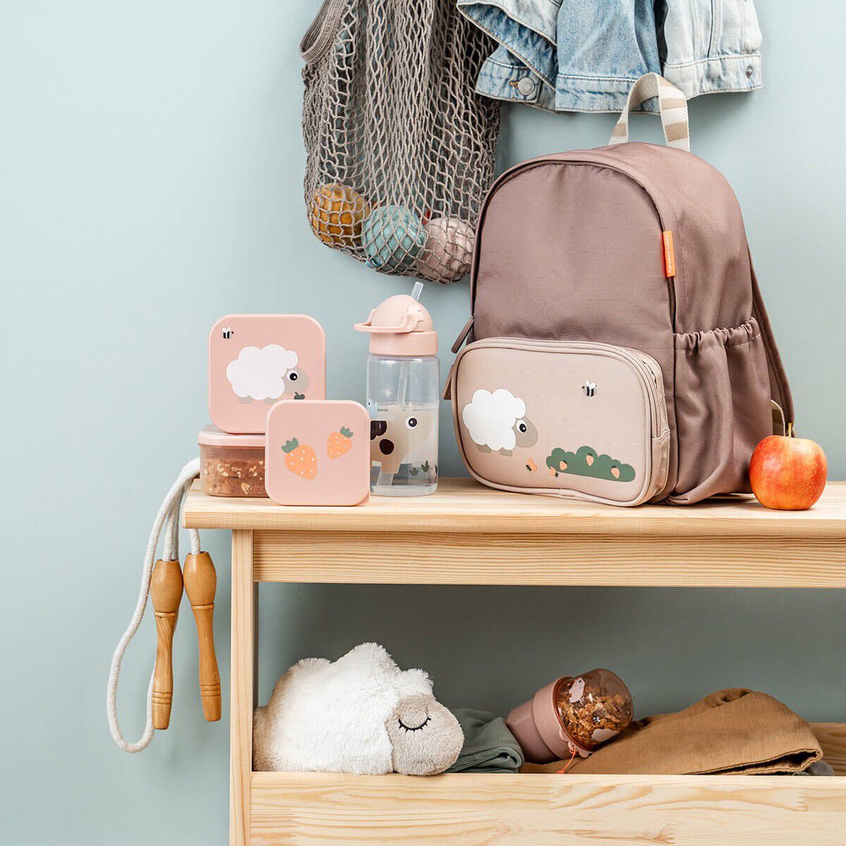 Drikkedunk m/ suger&oslash;r Tiny farm Pudder 350 ml