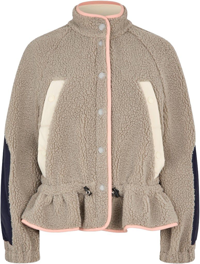 2412 Fleece / Nylon, Dropped Shoulder Gathered Jacket