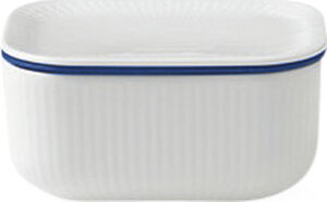 White Fluted smörask med lock 42 cl