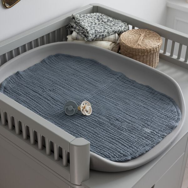 Pusleunderlag 6-lag, 2 stk. , muslin, blue