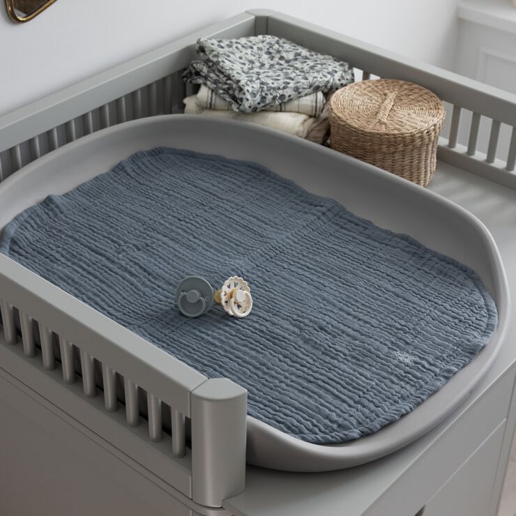 Pusleunderlag 6-lag, 2 stk. , muslin, blue