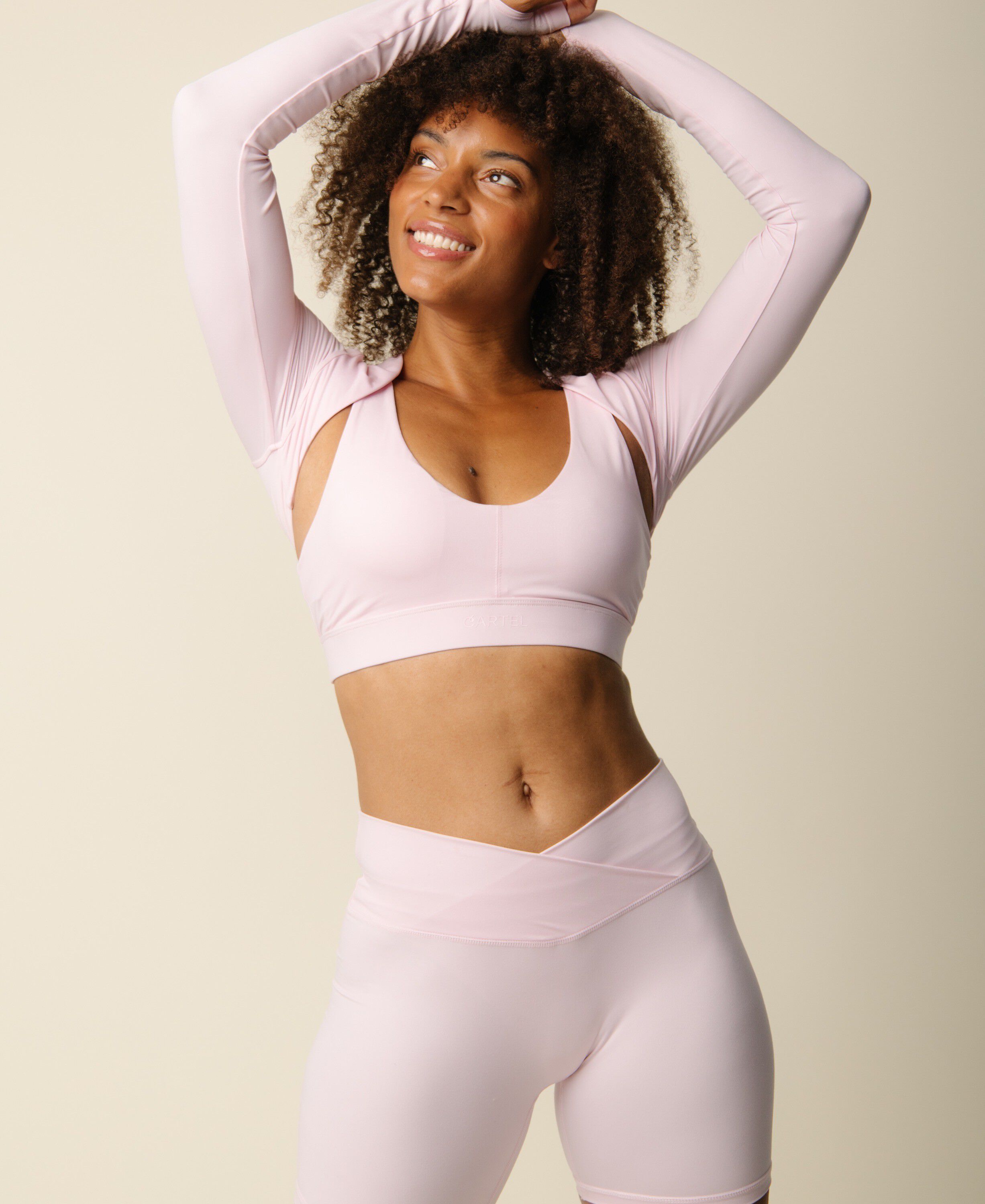 Cartel x Align by Blume long sleeve shrug - Blush