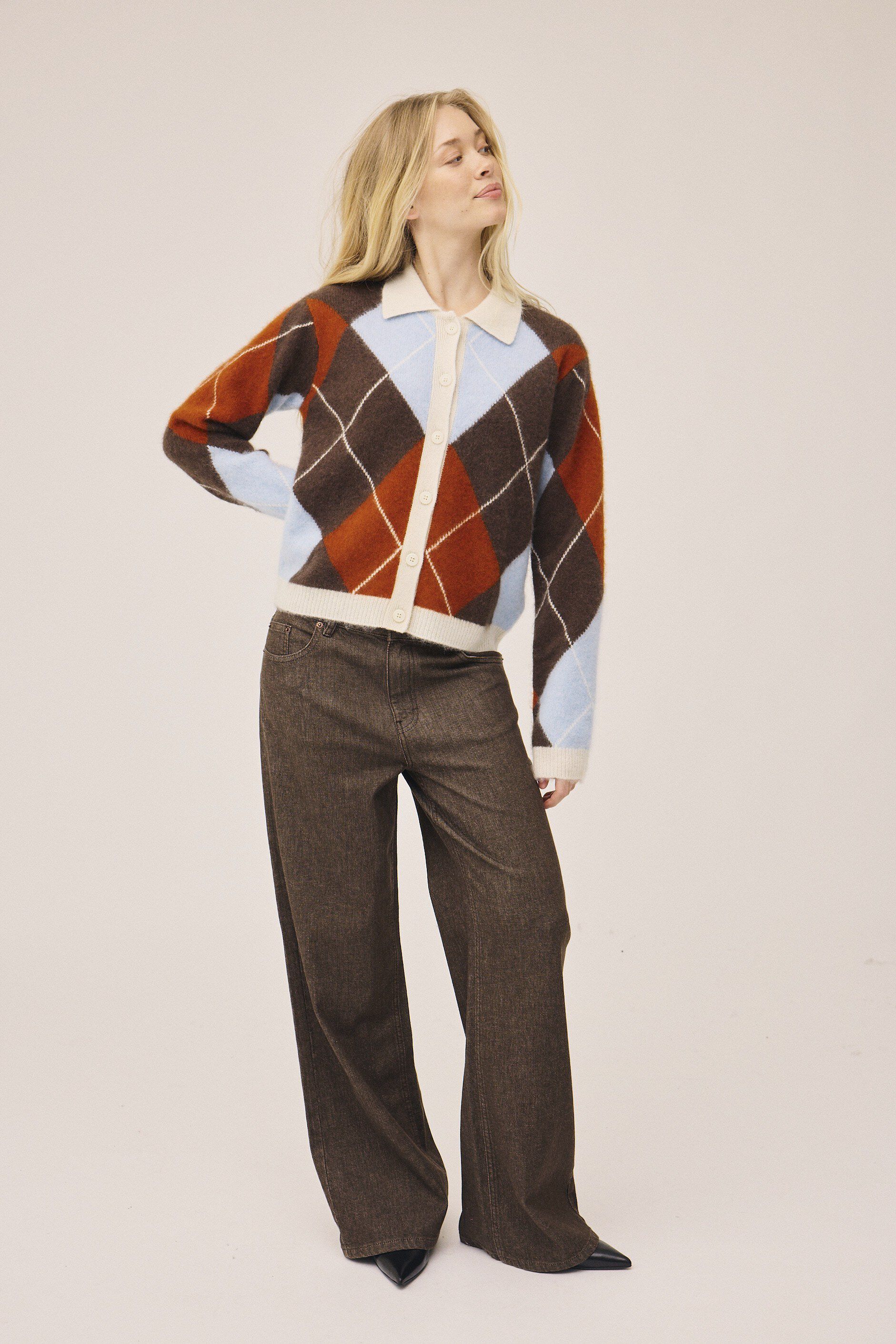 Kathy 3 Polo Cardigan - 100% Wool RWS