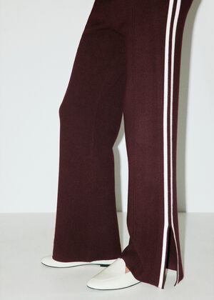 Knitted trousers with contrasting s