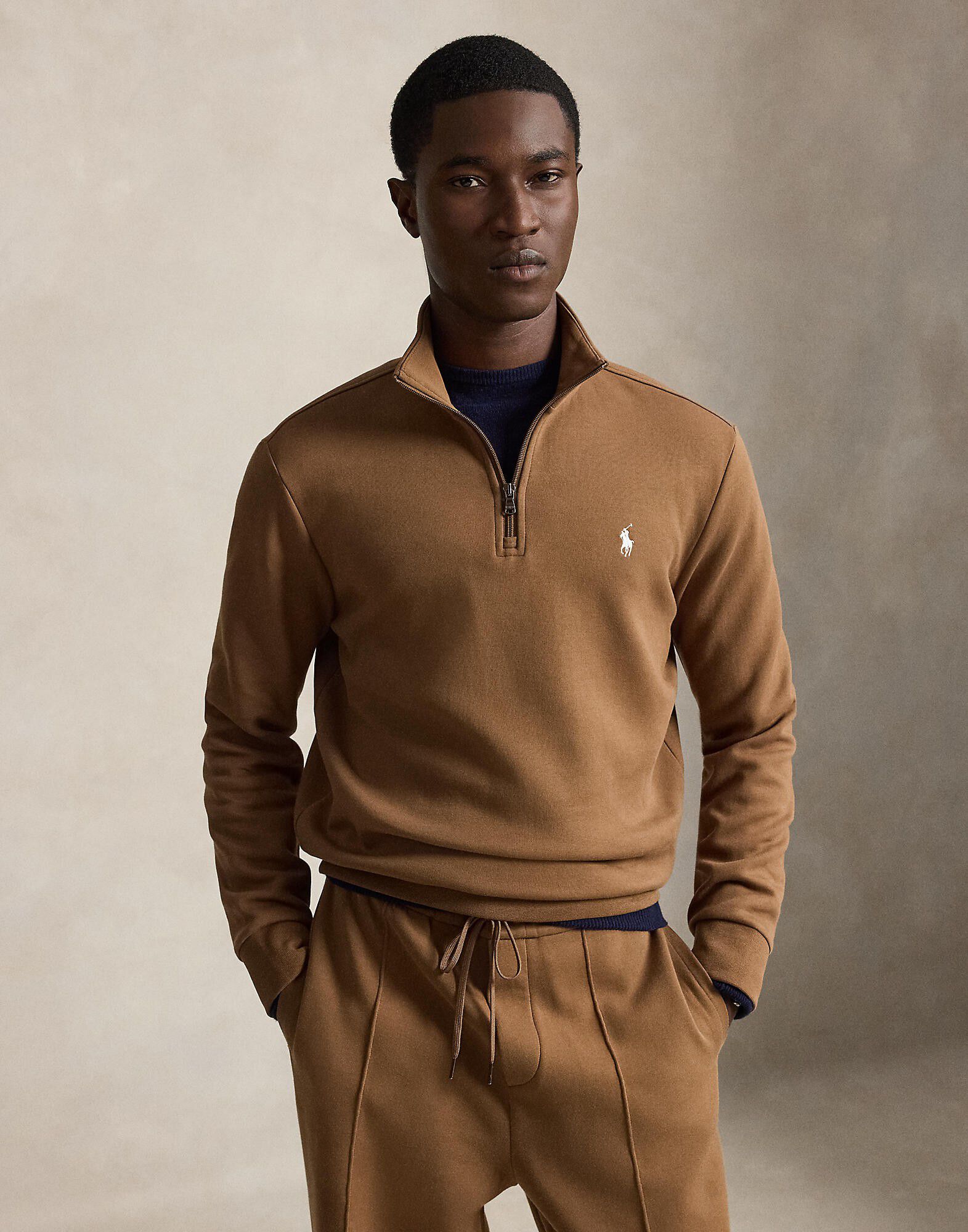 Double-Knit Quarter-Zip Pullover