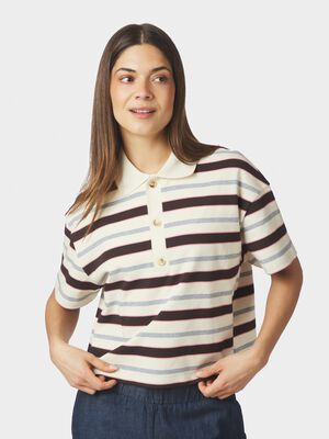 Vennera Triple Stripe Polo Tee