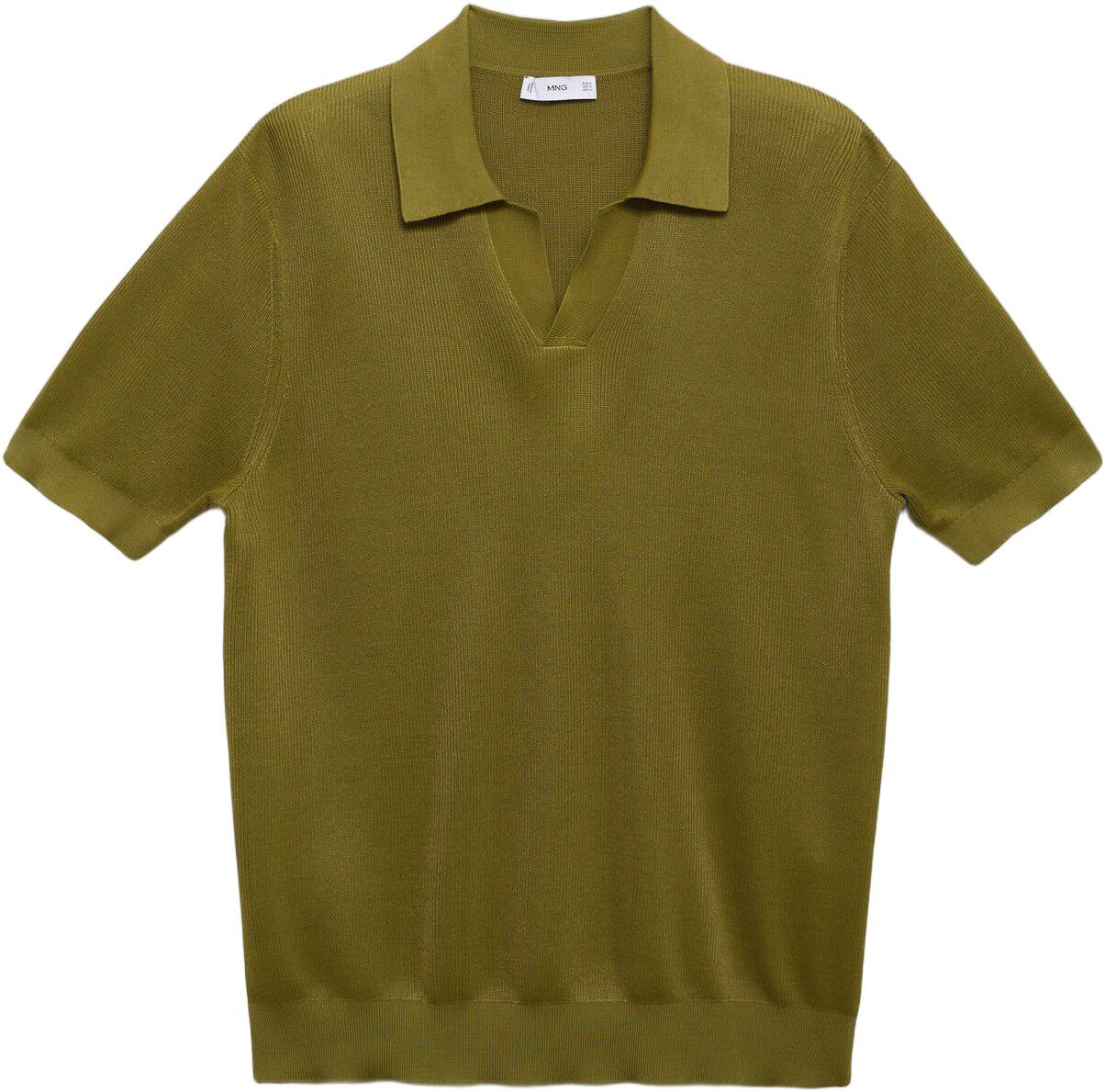 Cotton polo shirt with microstructu