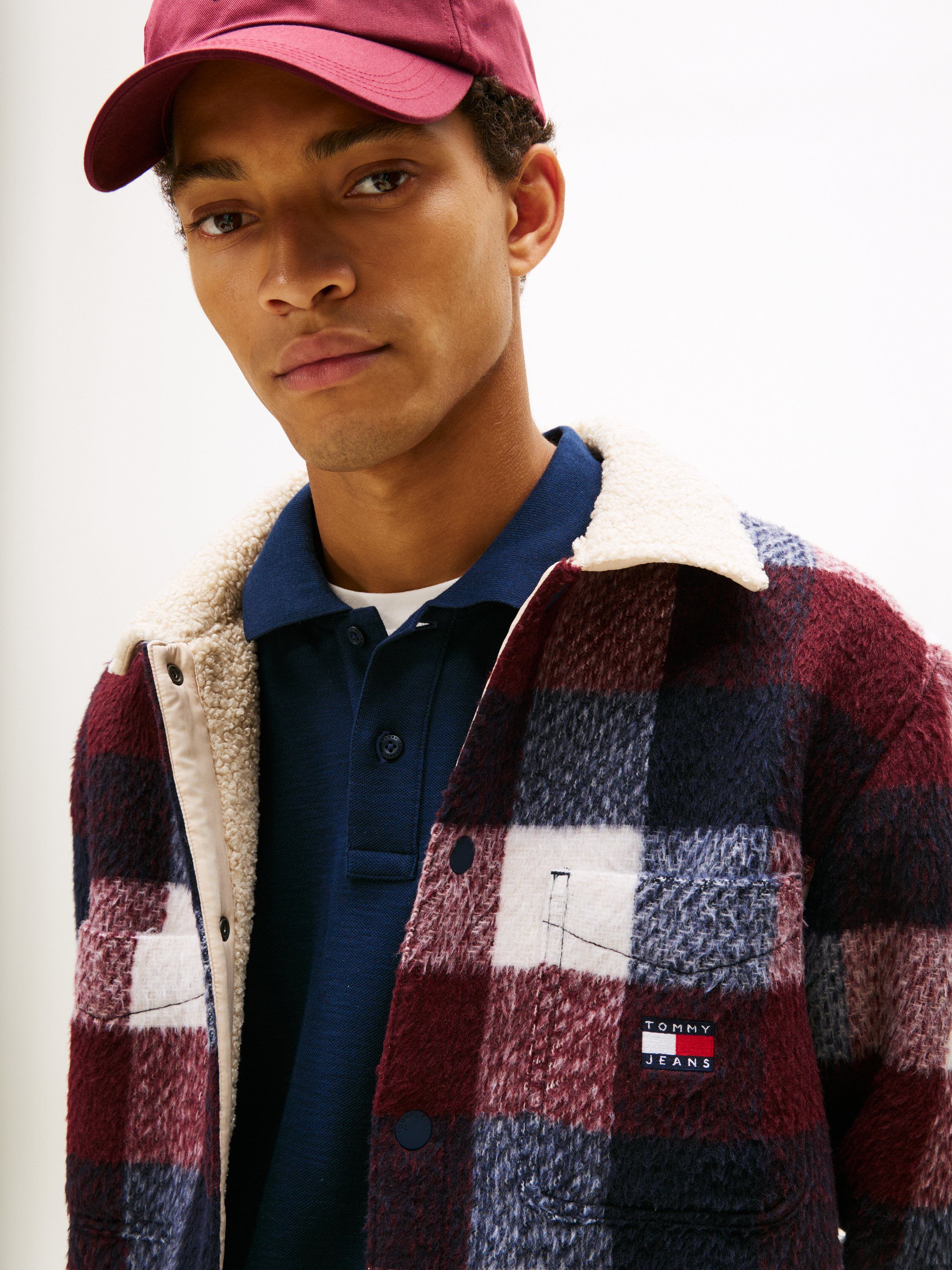 TJM CHECK TEDDY OVERSHIRT EXT