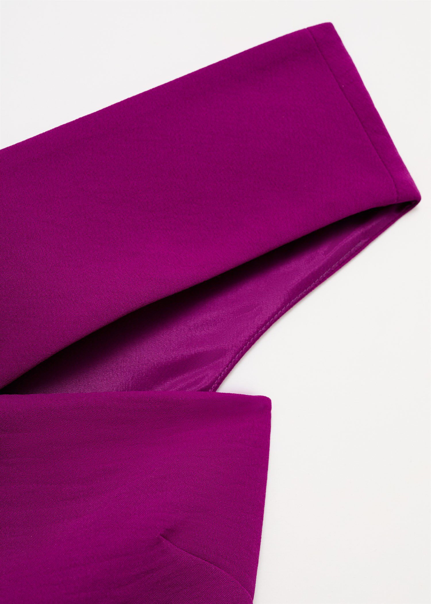 Long jumpsuit with asymmetrical nec