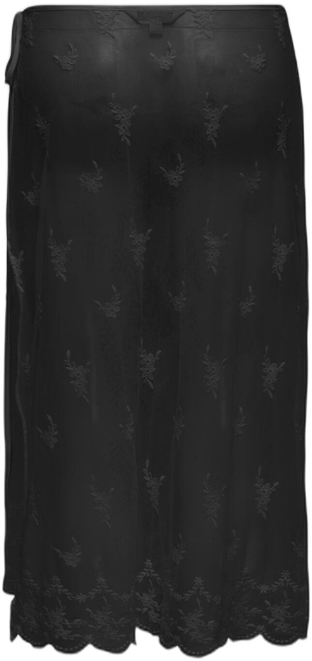 Onlsafea Midi Mesh Lace Tie Skirt Wvn