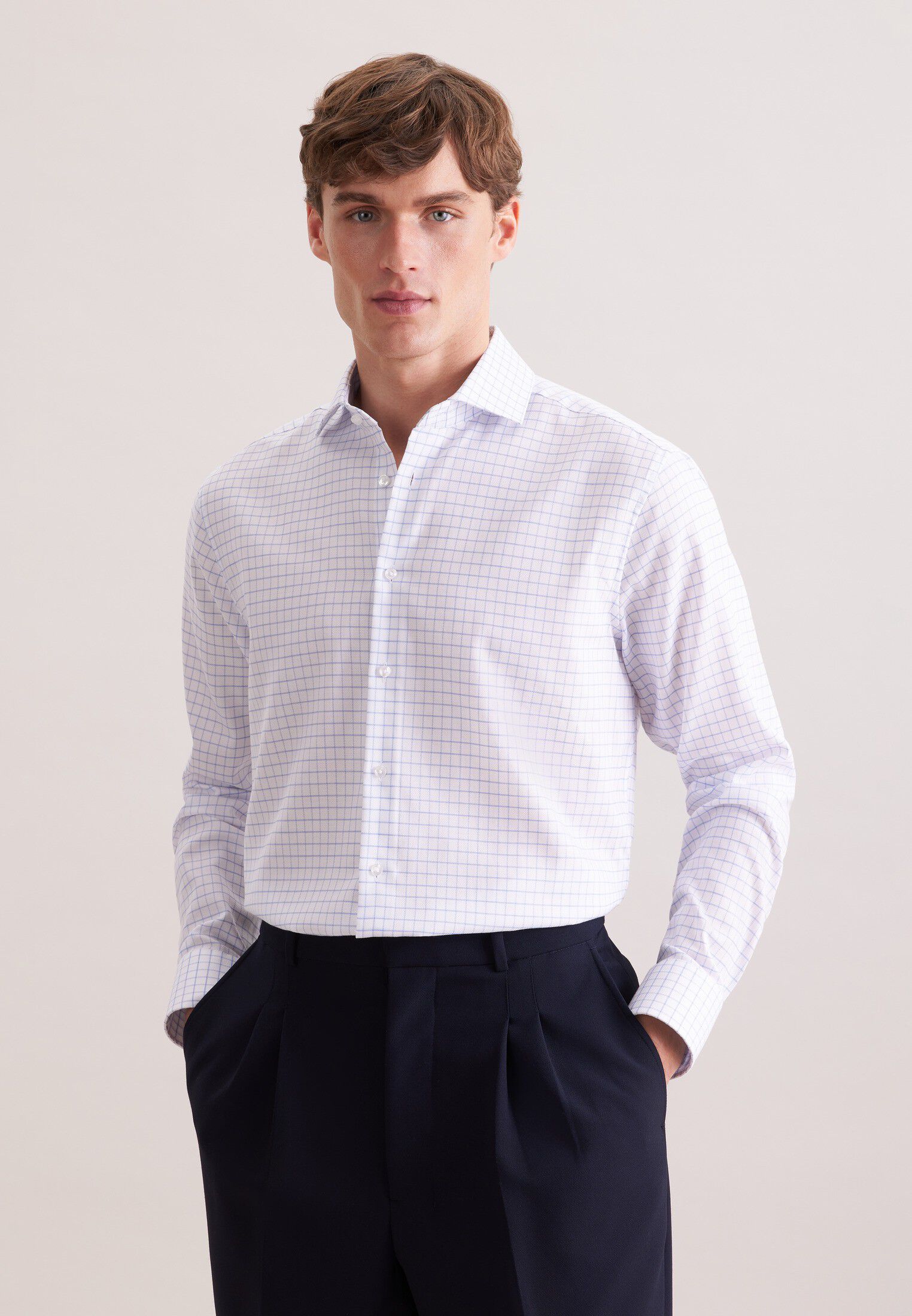 Business shirt Regular 1/1 Kent-Collar Check