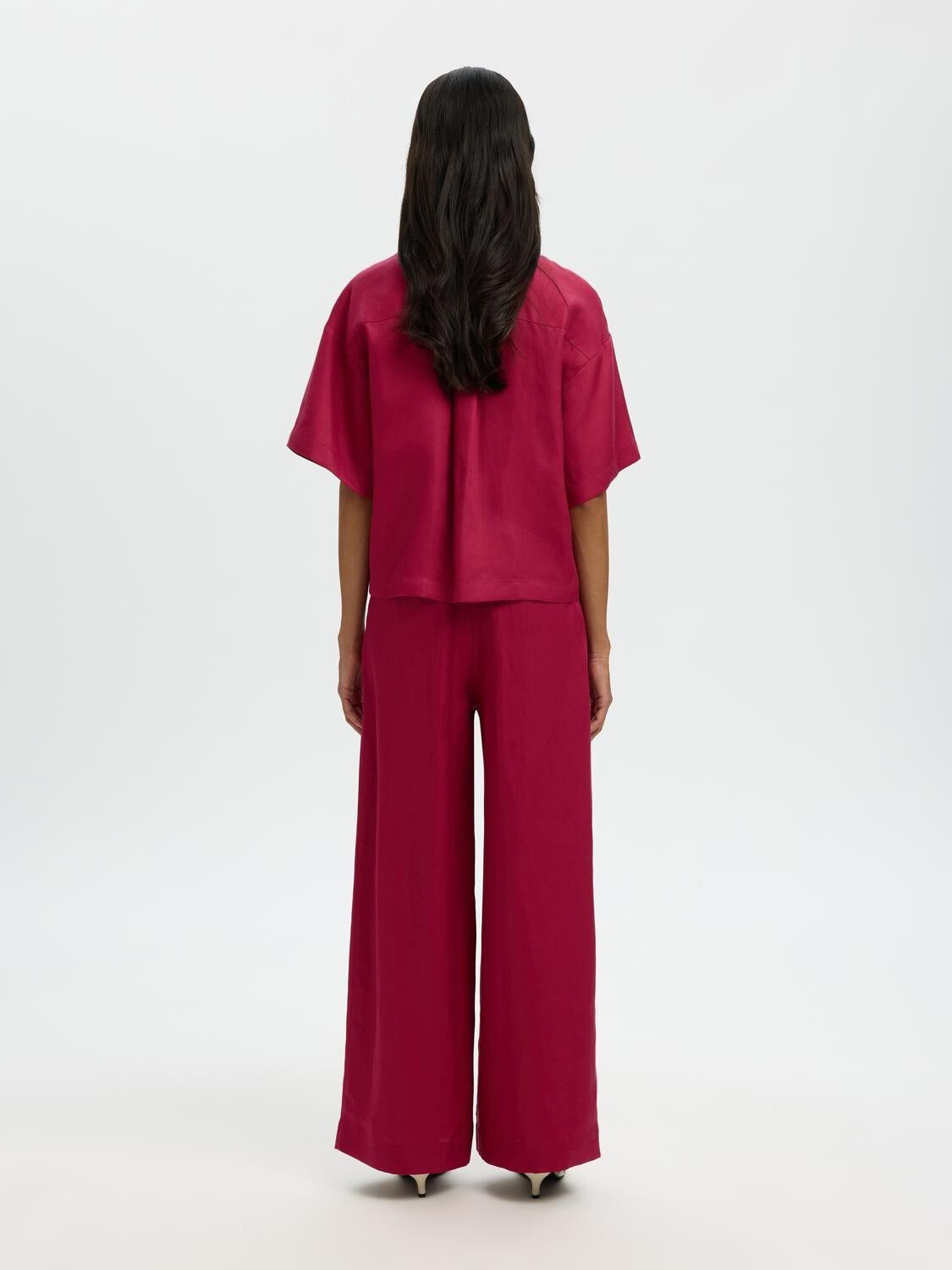 Slflyra 2/4 Boxy Linen Blend Shirt Noos