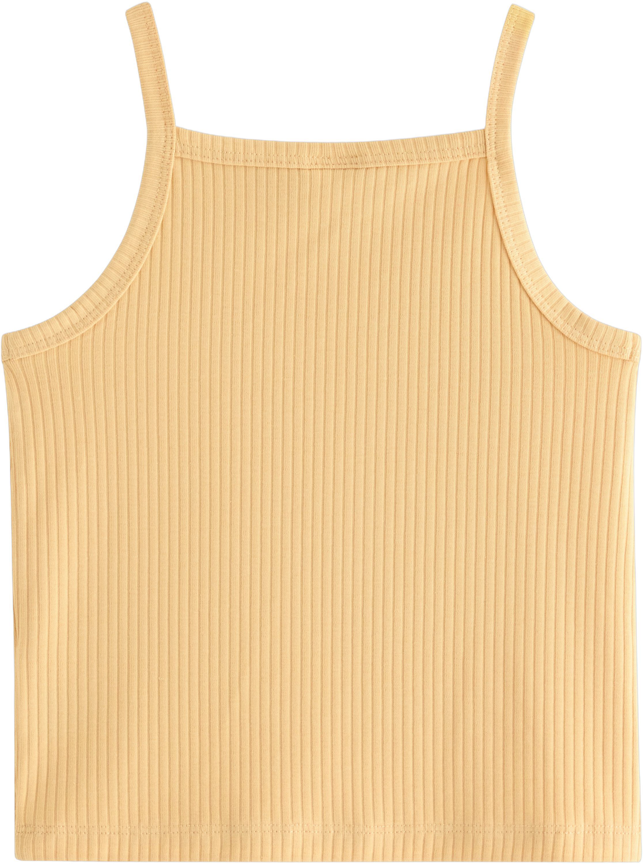 Ribbet singlet med et lite broderi