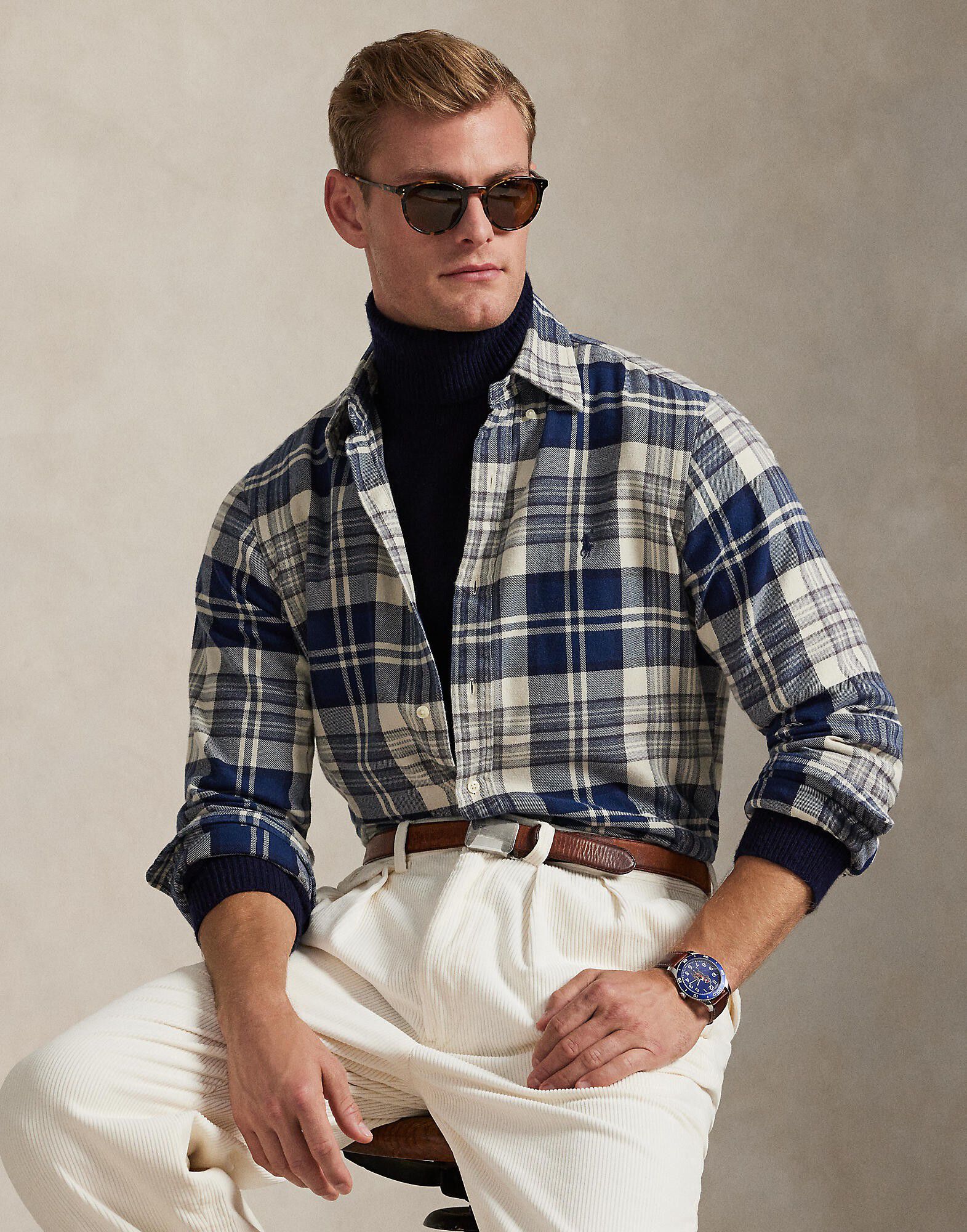 Classic Fit Plaid Twill Shirt
