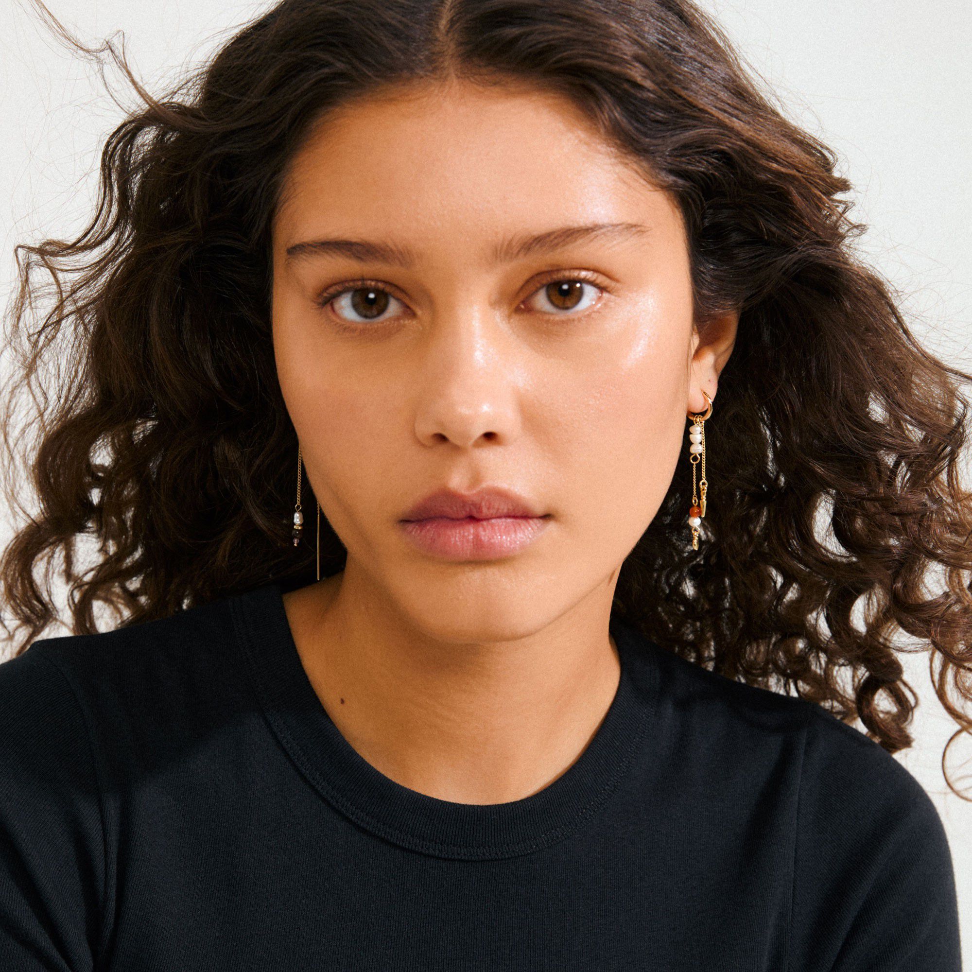 BETWEEN chain earrings gold-plated