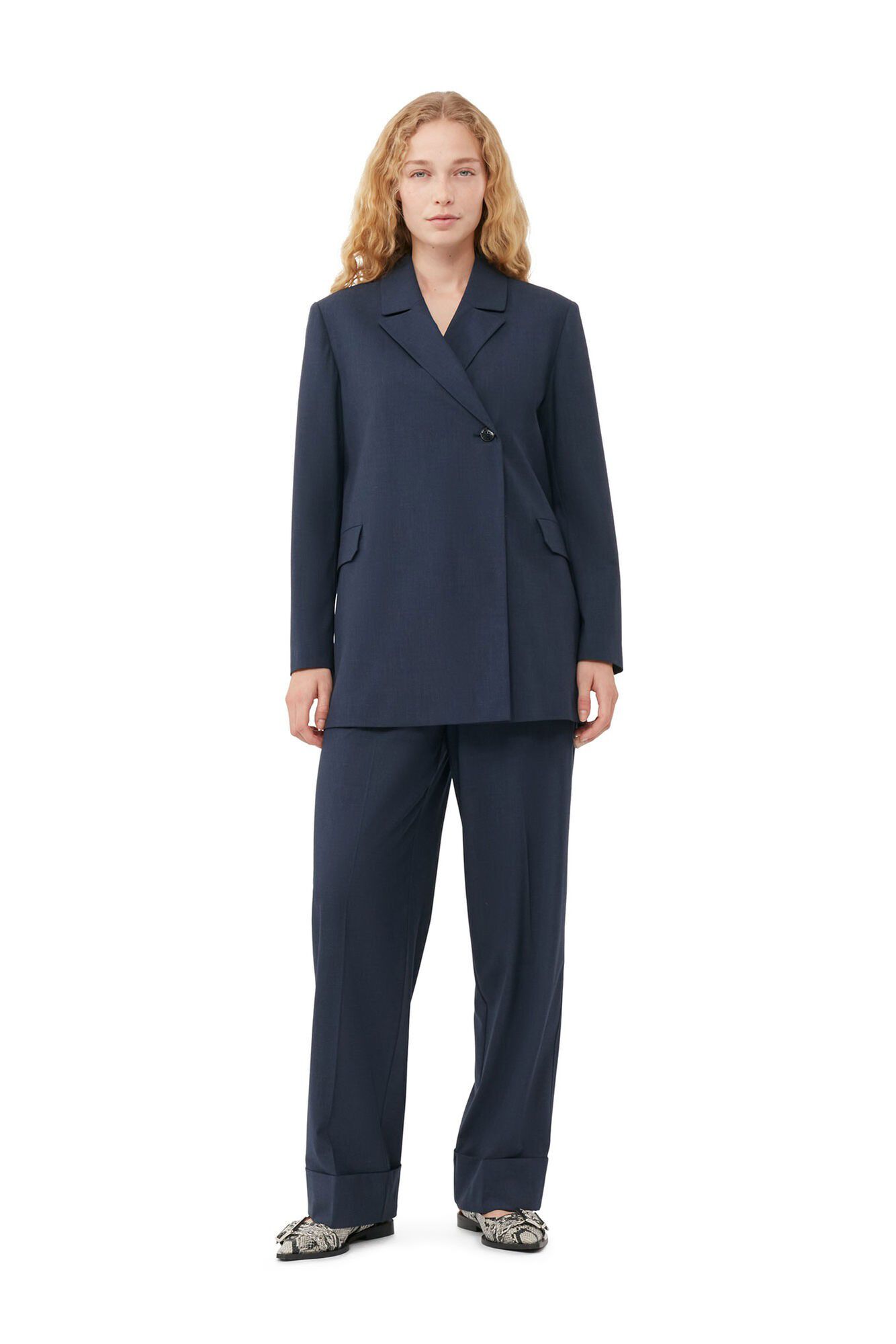 Drapey Melange Blazer