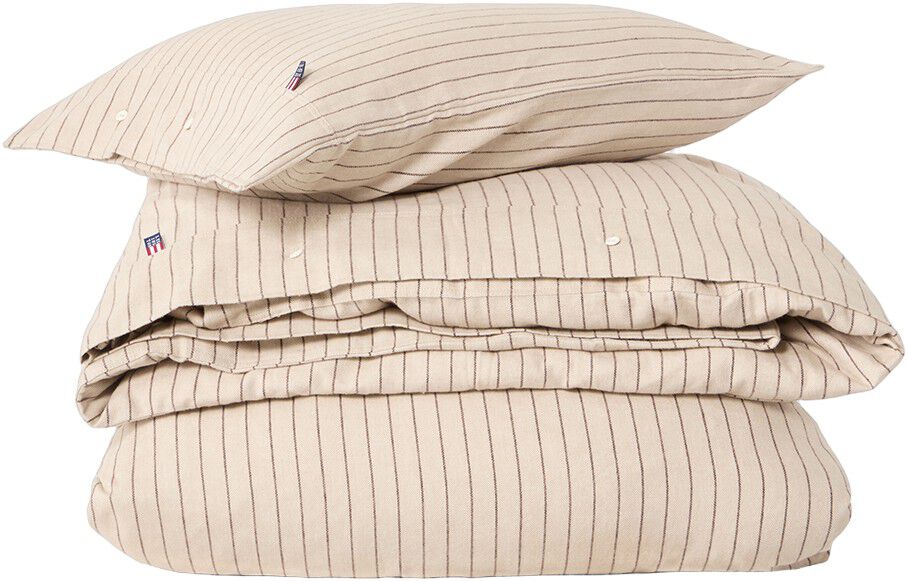 Pin Striped Cotton Flannel Bed Set