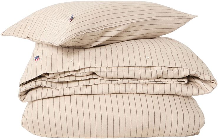 Pin Striped Cotton Flannel Bed Set