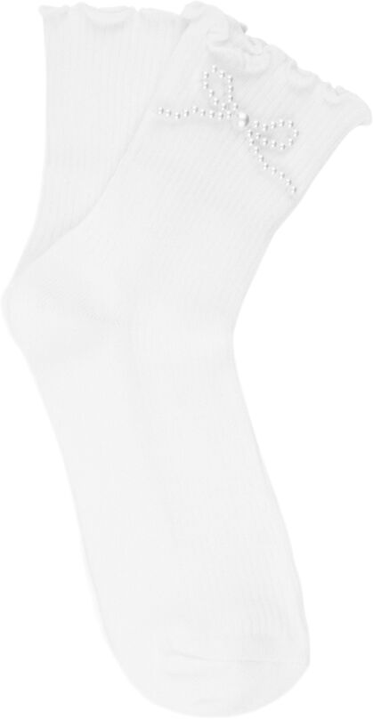Pearly Bow Socks