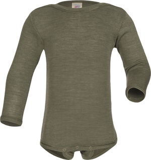 Baby-body, long sleeved, with press-studs on the shoulder, G