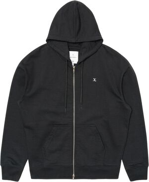 Gem Zipped Hoodie Sweat - Black