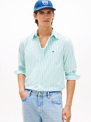 TH Flex Regular Fit Stripe Poplin Shirt