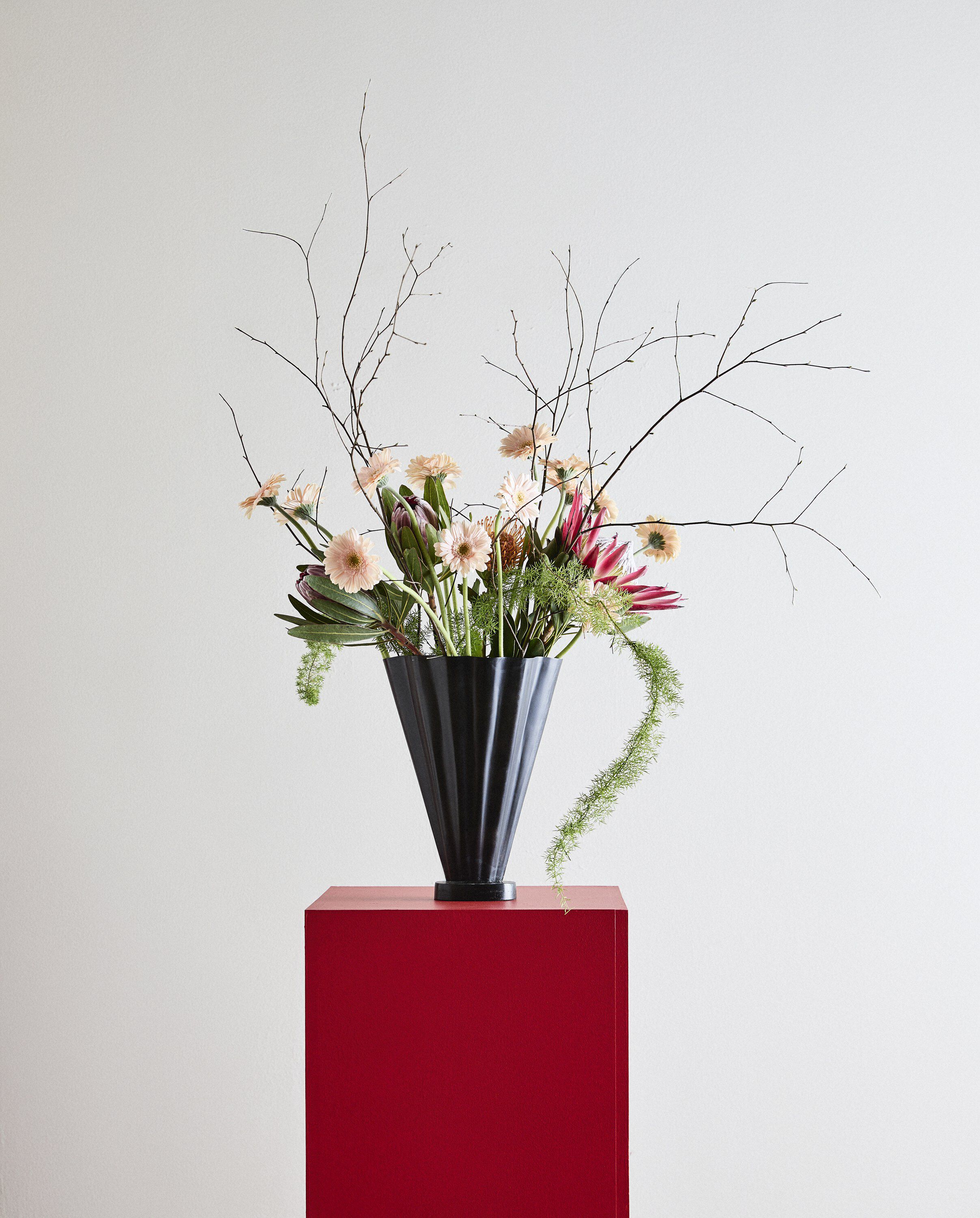 COLL vase, antique finish - brown