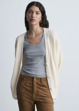 Buttoned long cardigan