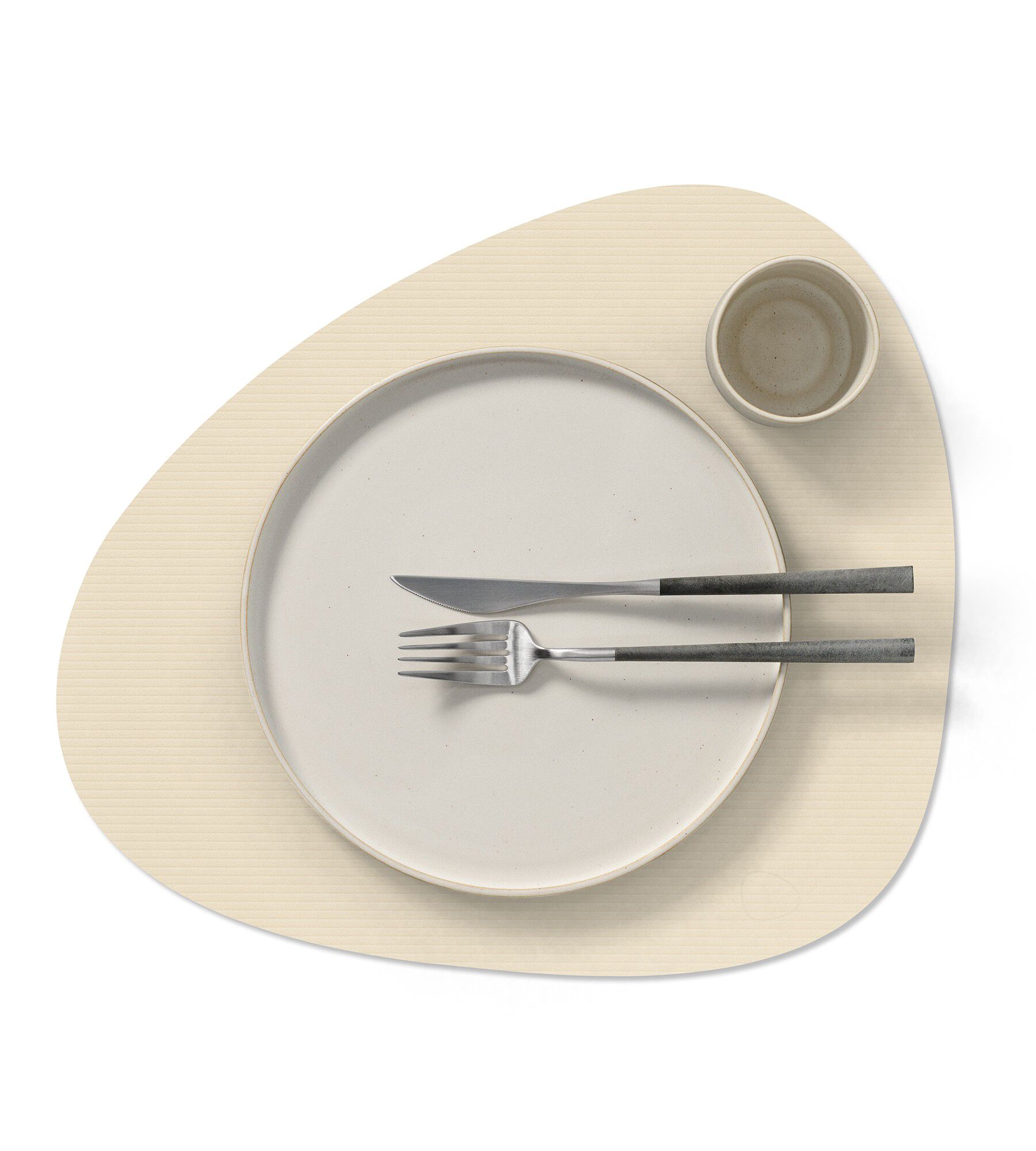 Table Mat Curve L Corduroy Vanilla
