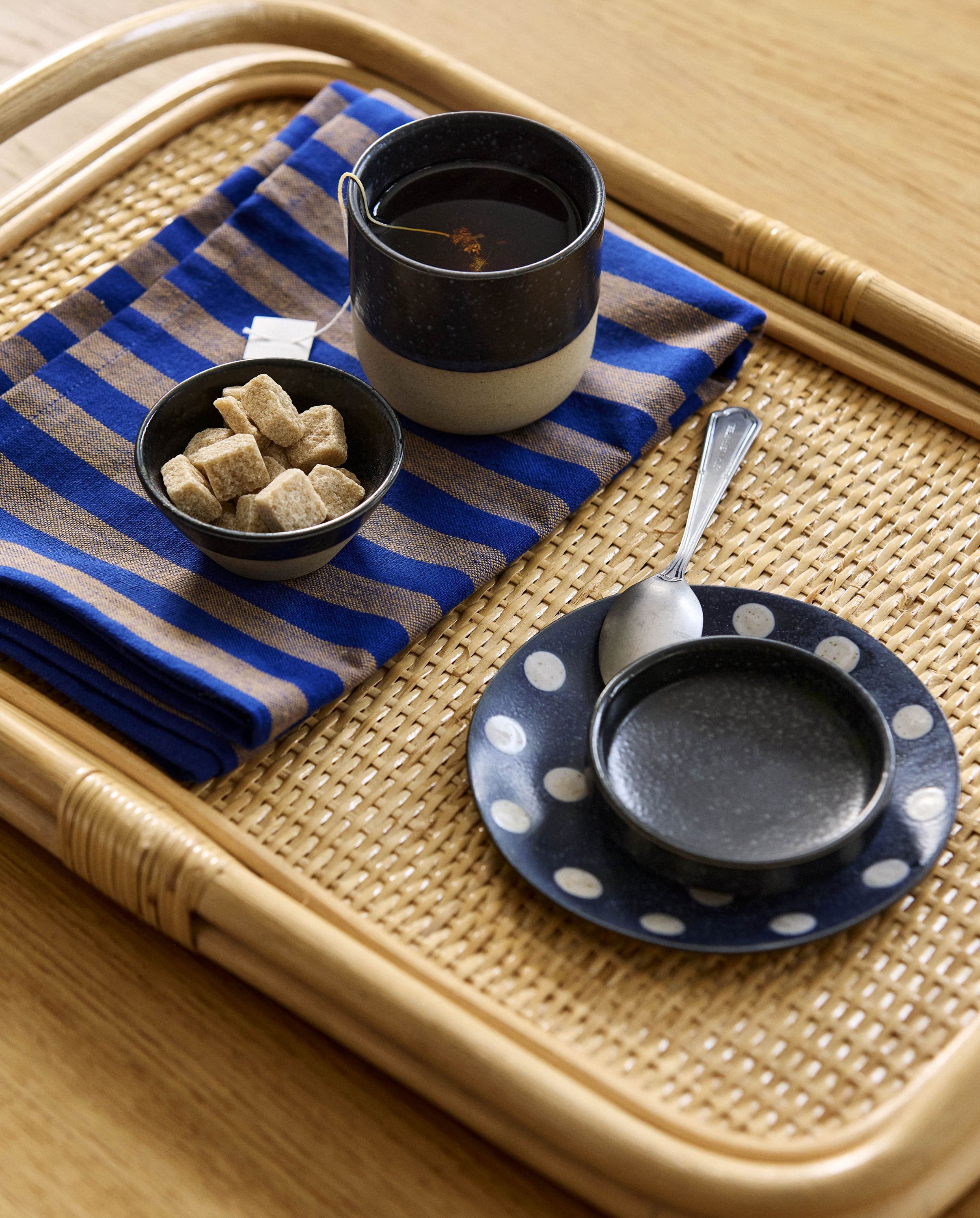 GRAINY conical bowl - dark blue