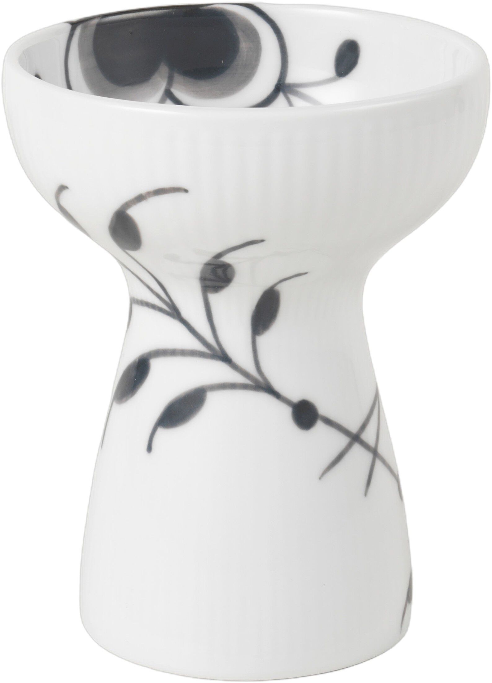 Sort Mega Riflet &Aring;ben Vase, 11 cm