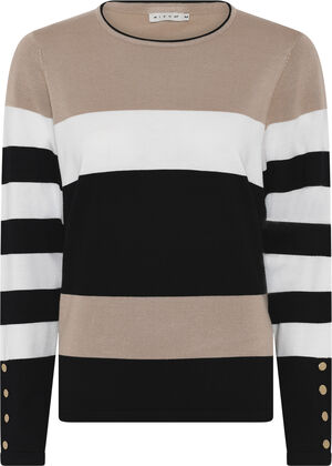 BB Jumper_ BBViscoseStripeKnit