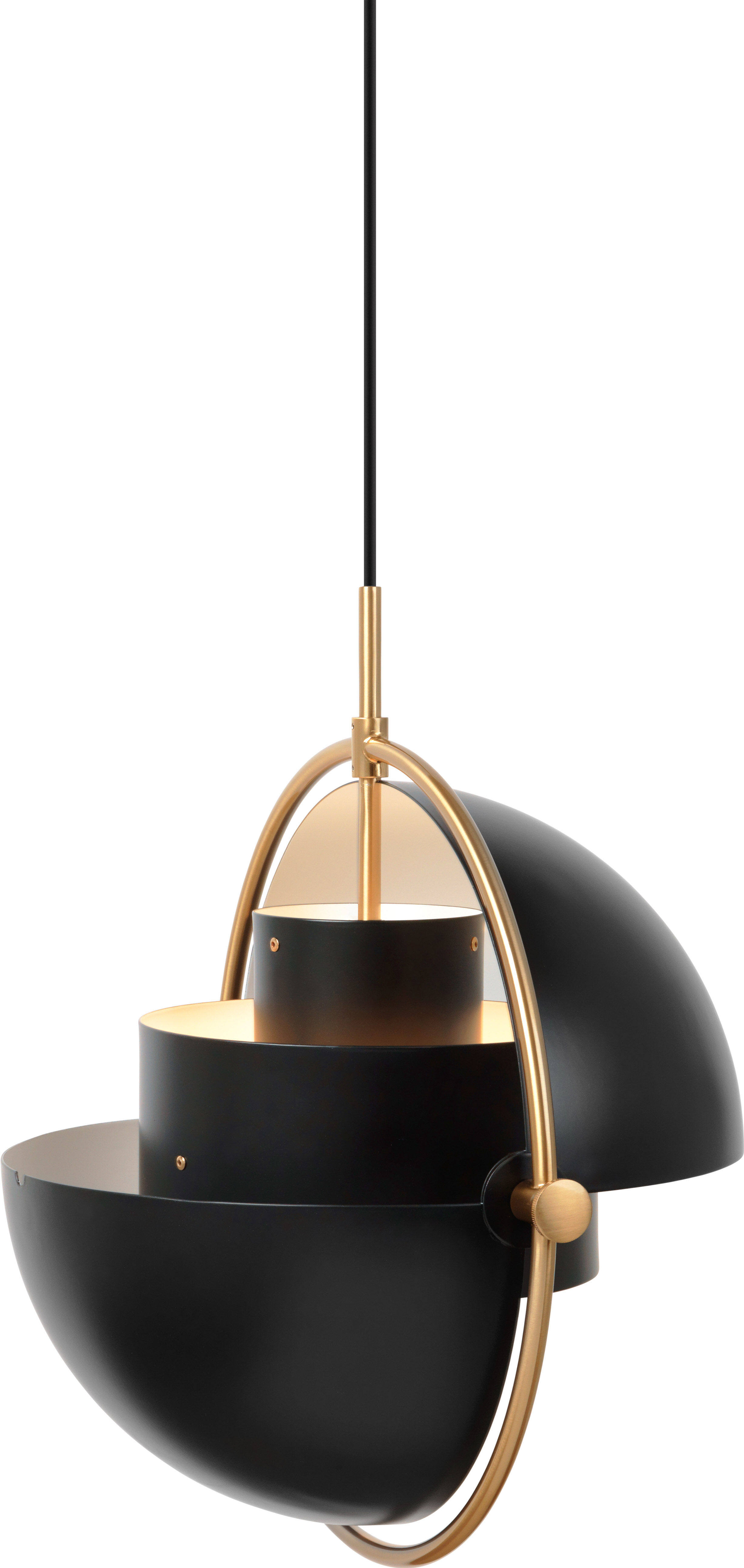 Multi-Lite Pendant (Base: Brass, Shade: Soft Black Semi Matt)