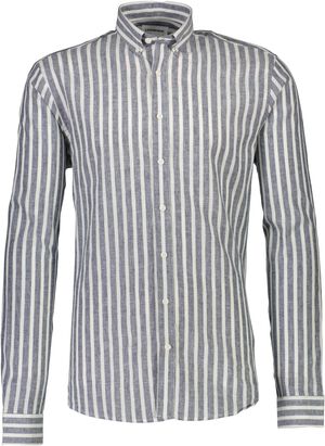 Striped cotton/linen shirt L/S