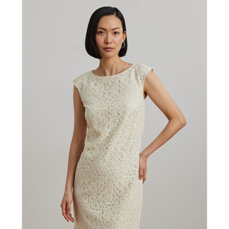 FLORAL CORDED LACE-DRESS