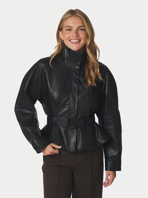 Jaclyn Faux Leather Jacket