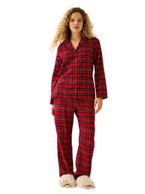 Classic night shirt in flannel with