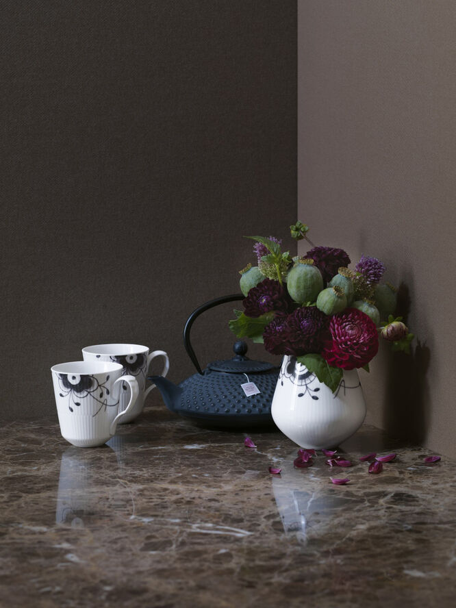 Black Fluted Mega mugg 37 cl 2-pack