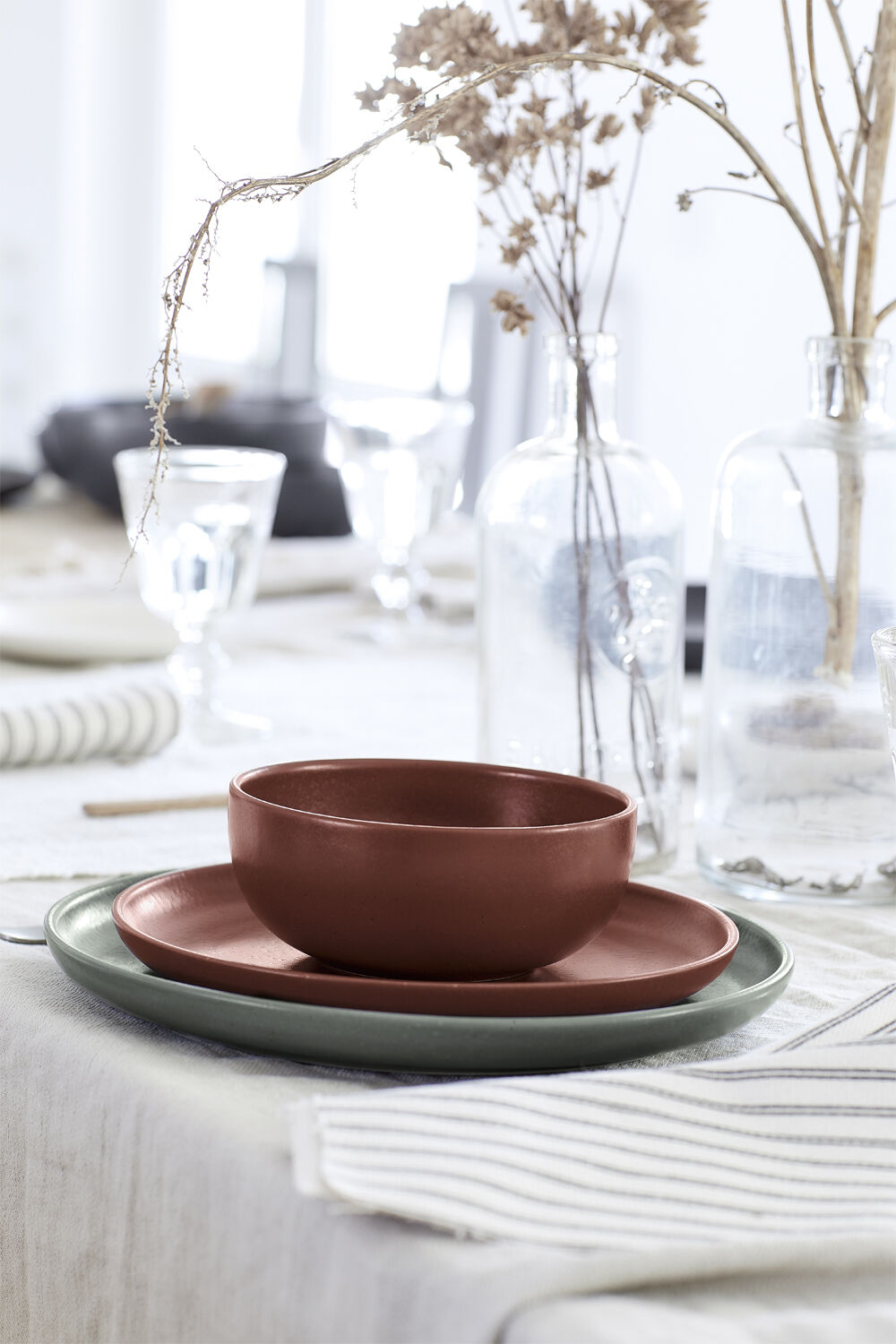 "Tallerken flat Pacifica 23 cm Artichoke Keramikk"