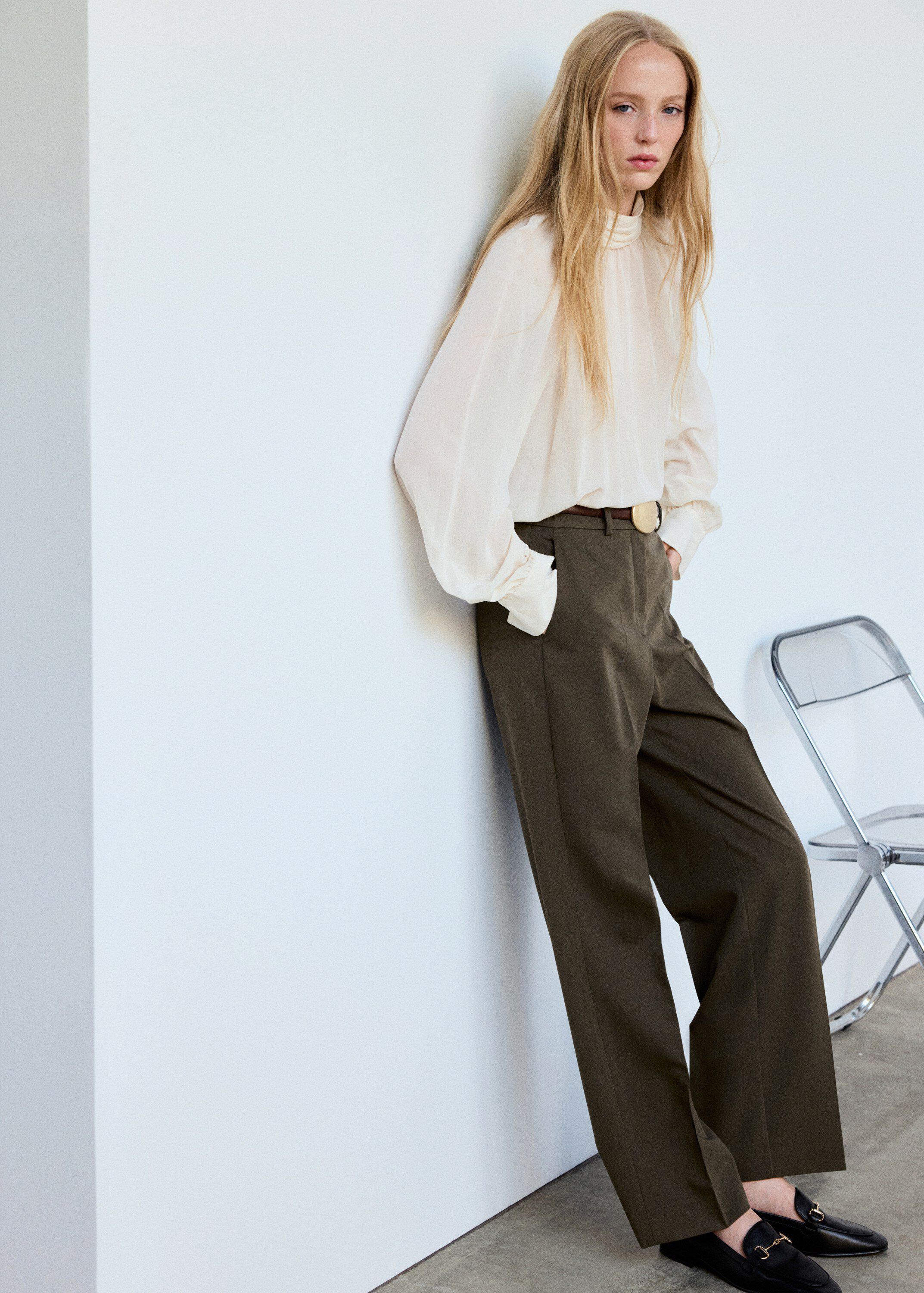 Straight suit trousers