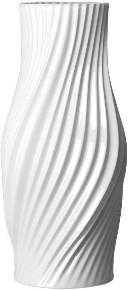 Twist Vase H31 cm hvid porcel&aelig;n